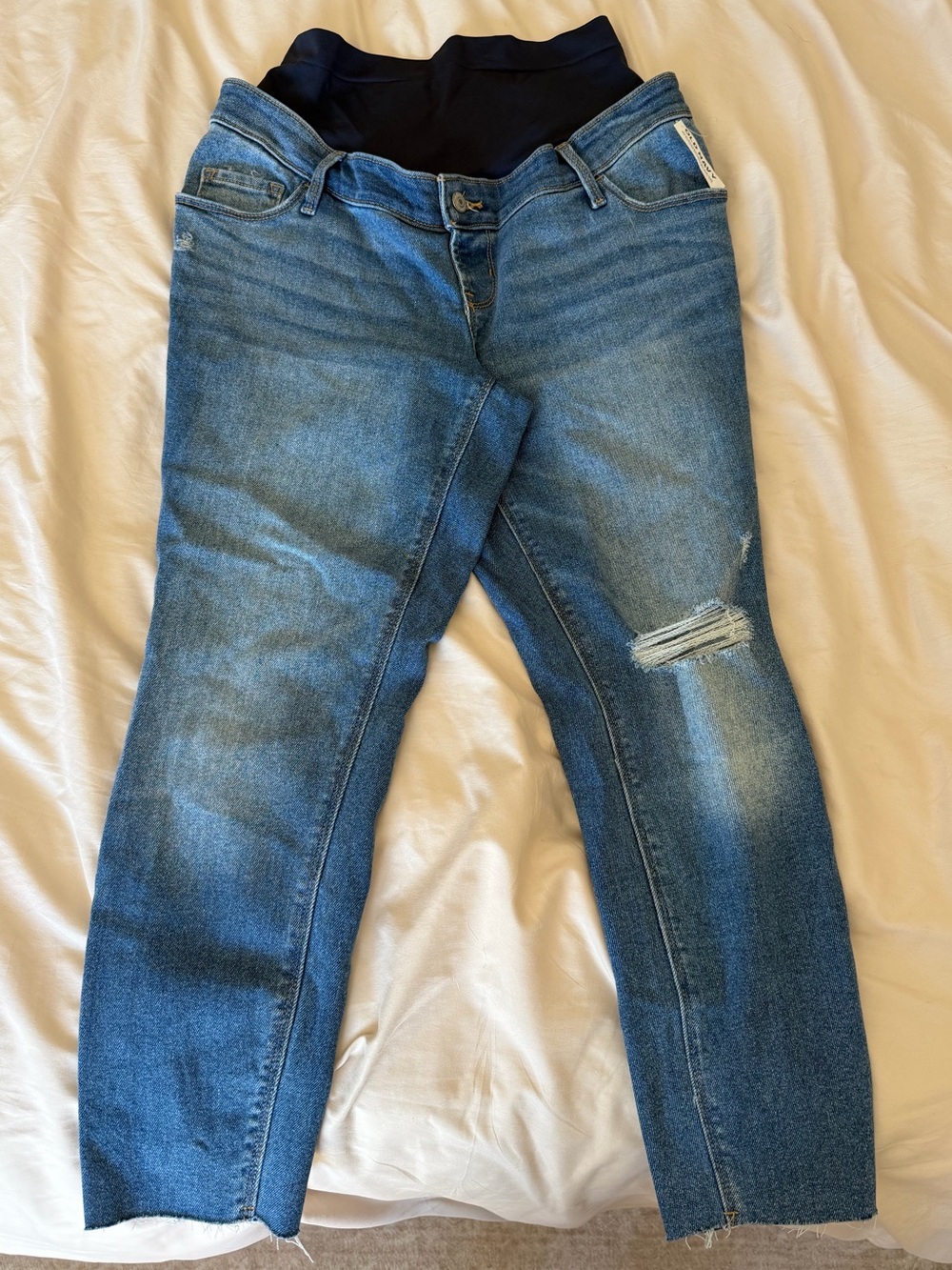 Old Navy Blue Skinny Maternity Jeans with Waistband